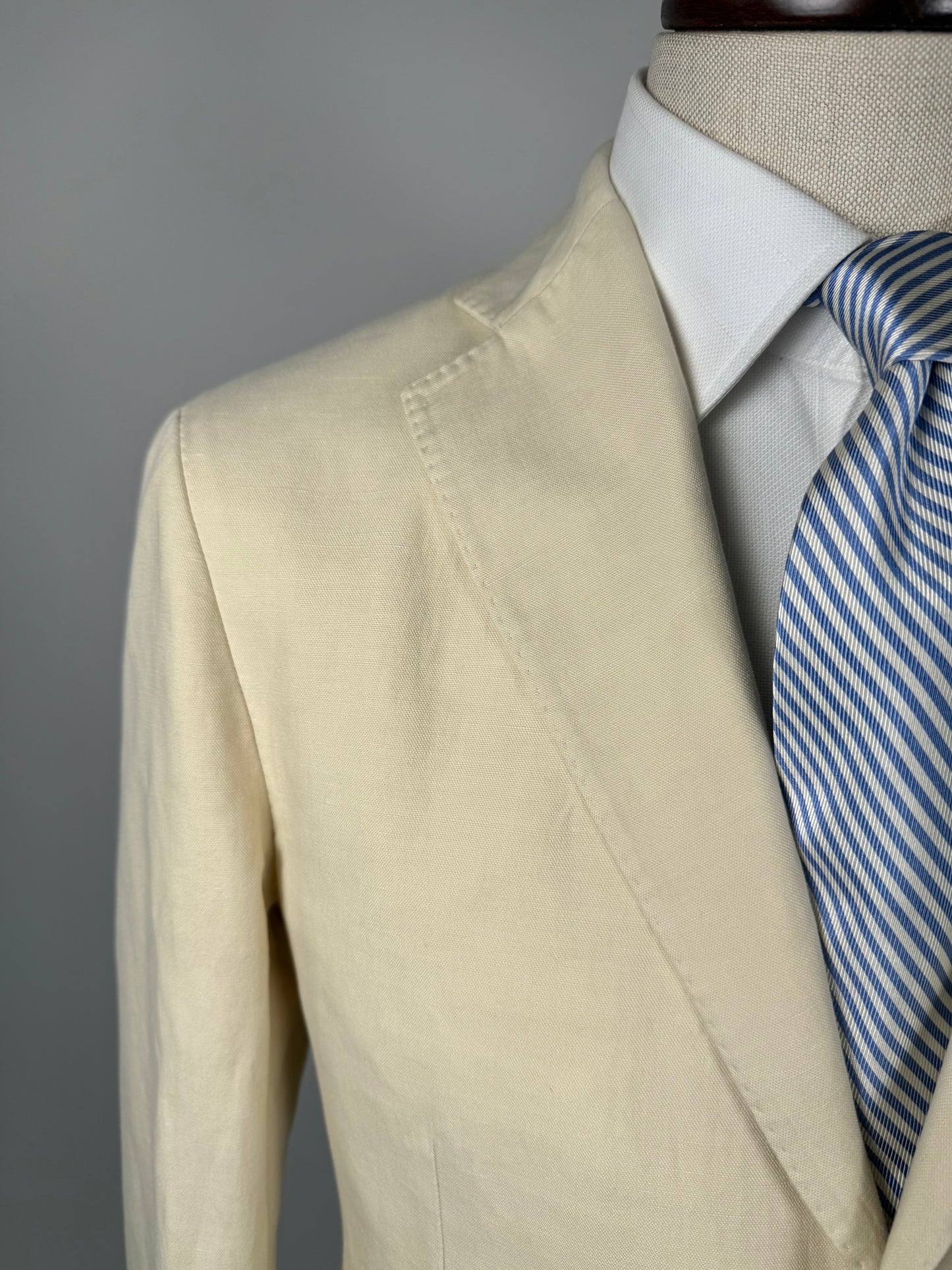 Giacca Lardini bianco panna in cotone e lino - tg. 48