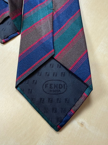 Cravatta Fendi regimental vintage