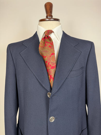 Blazer navy anni ‘60/‘70 in flanella - tg. 50