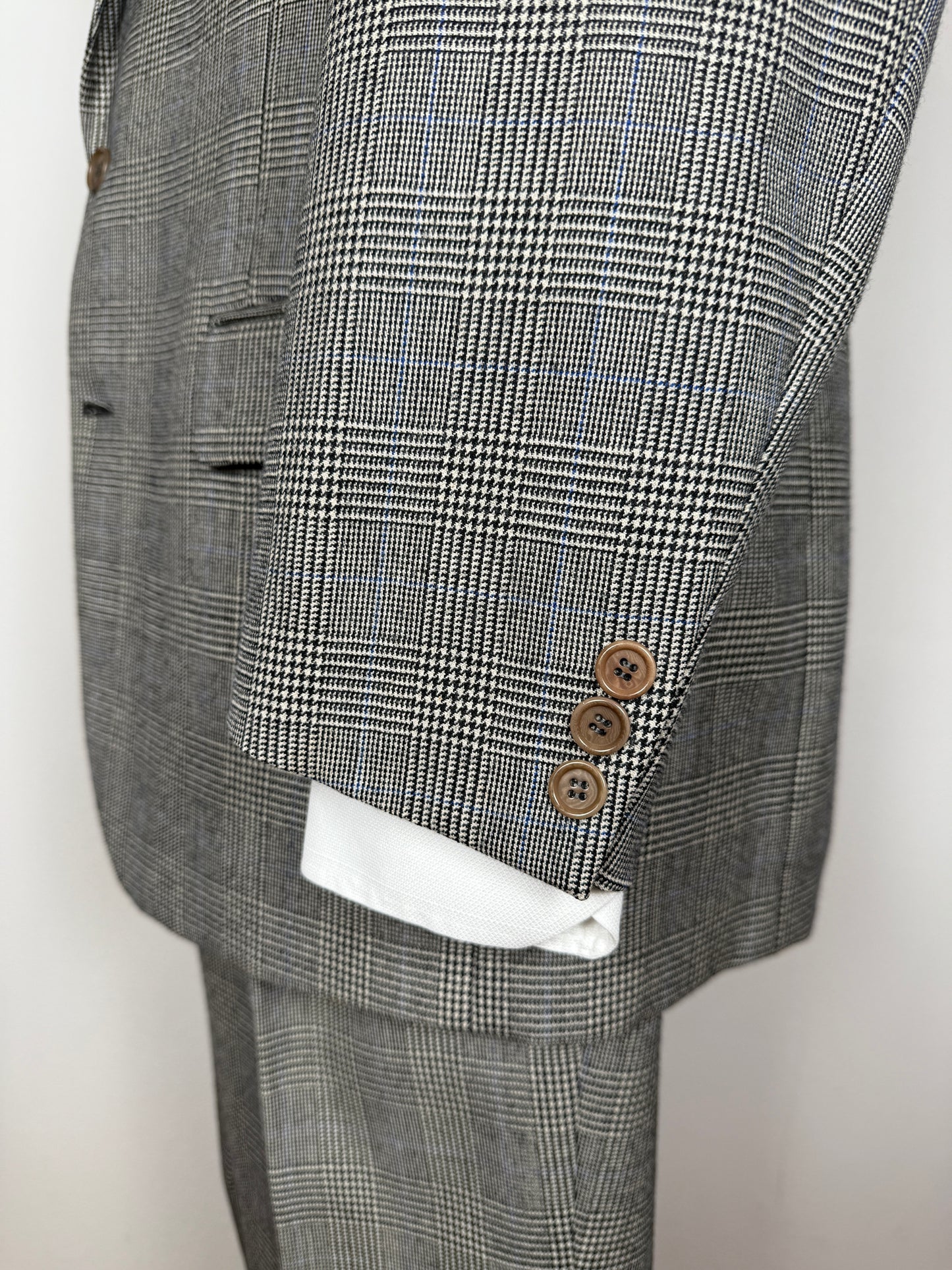 Completo anni ‘80 in flanella principe di Galles - tg. 50