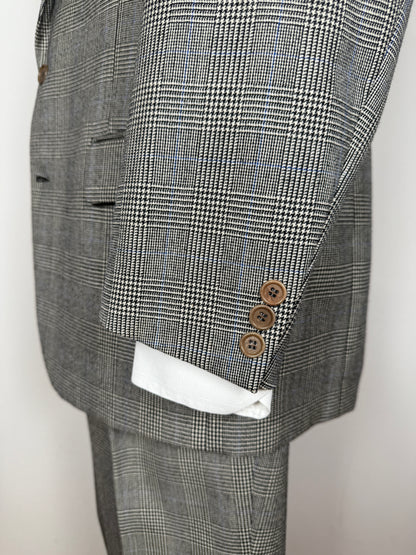 Completo anni ‘80 in flanella principe di Galles - tg. 50