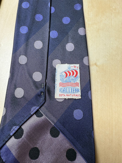 Cravatta anni ‘60 sfoderata a pois