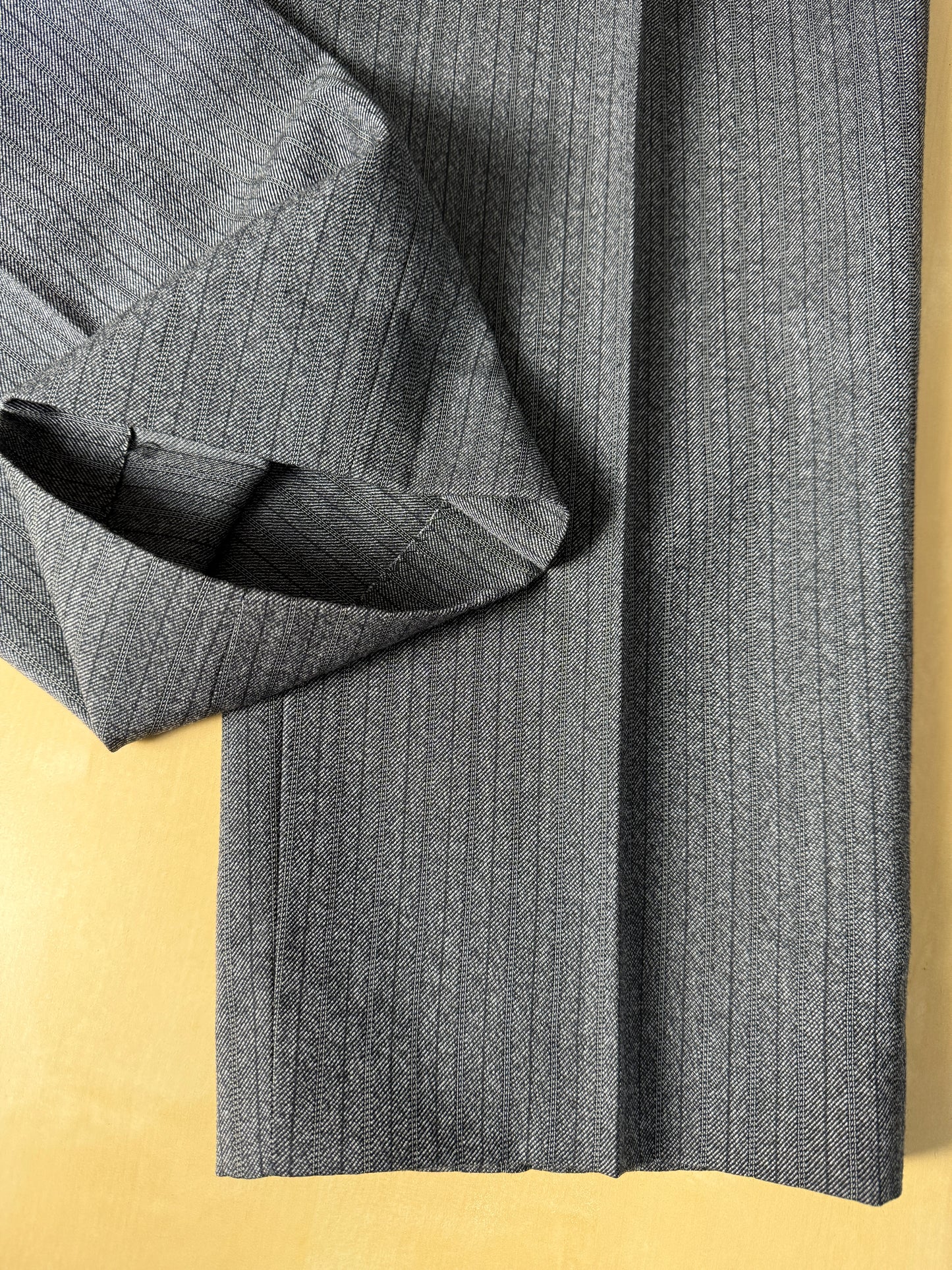 Pantaloni lana pettinata grigio gessato (NOS) - tg. 52