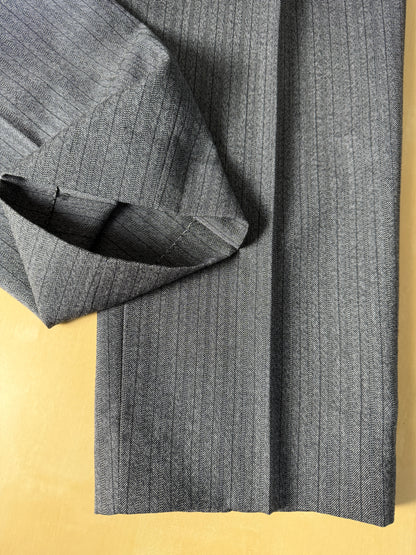 Pantaloni lana pettinata grigio gessato (NOS) - tg. 52