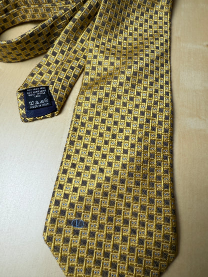 Cravatta Valentino gialla seta e lana