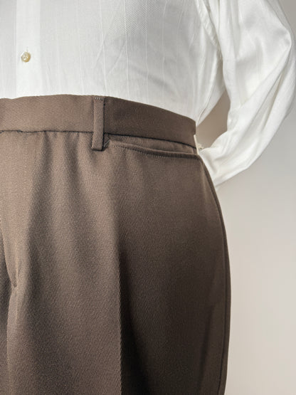 Completo anni ‘90 in twill marrone/cachi (NOS) - tg. 56