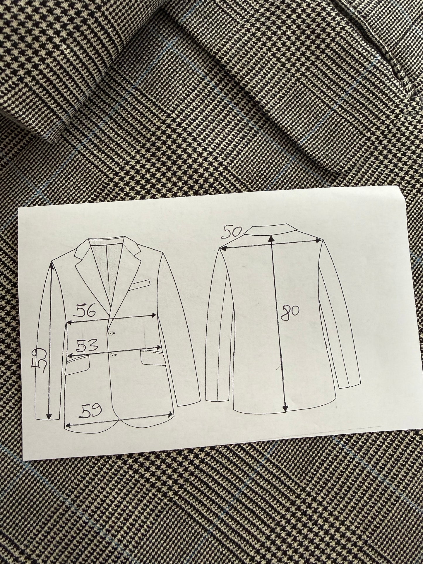 Giacca Yves Saint Laurent anni ‘90 principe di Galles bottoni madreperla - tg. 50