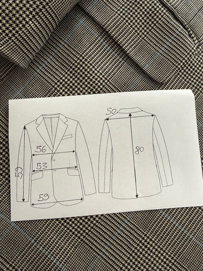 Giacca Yves Saint Laurent anni ‘90 principe di Galles bottoni madreperla - tg. 50