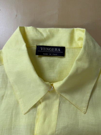 Camicia in lino giallo lime - L/XL collo 43