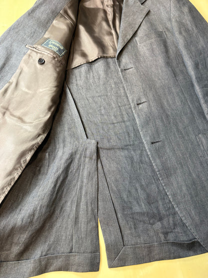 Giacca Cantarelli puro lino marrone herringbone - tg. 50