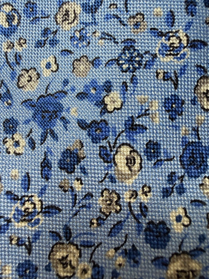 Cravatta Boggi floreale azzurra