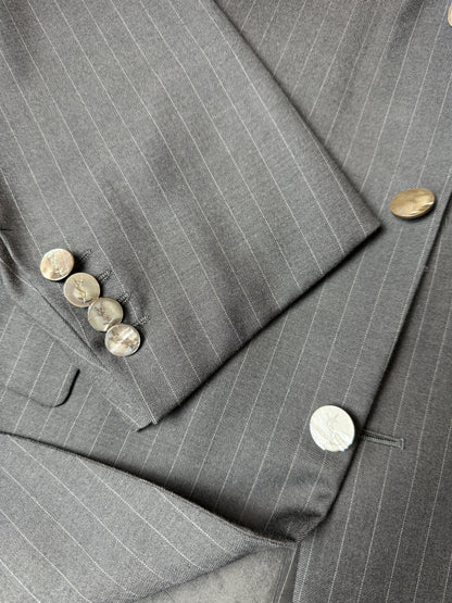 Completo Yves Saint Laurent anni ‘90 grigio gessato - tg. 54/56