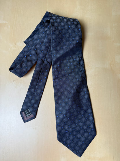 Cravatta Valentino grigio blu fantasia sfumata