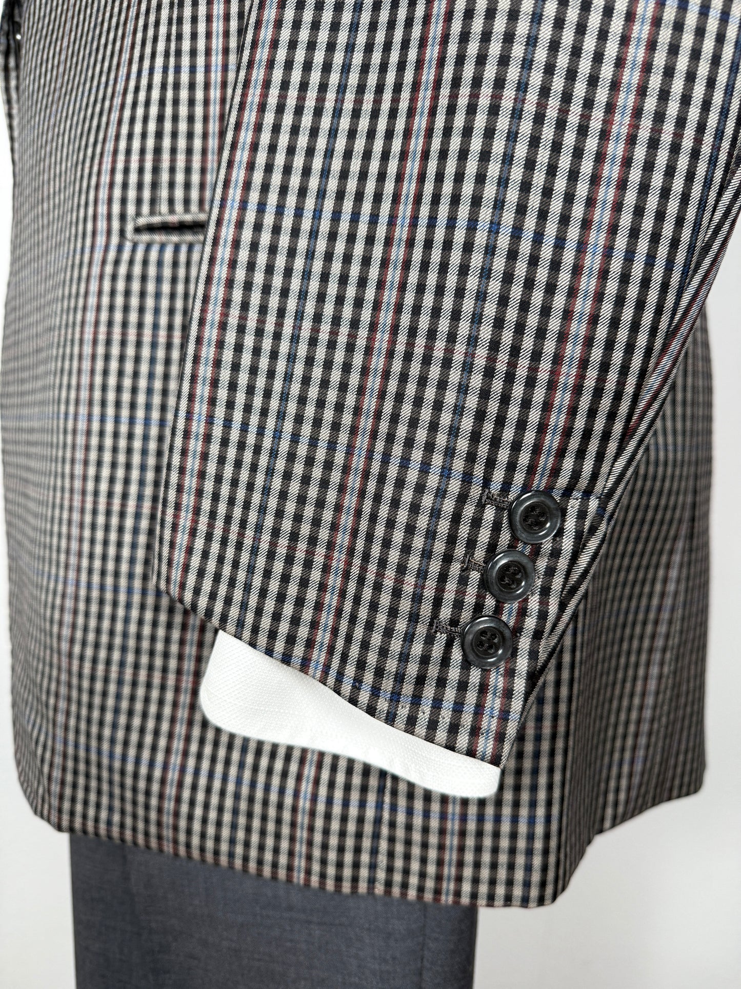 Giacca sartoriale in flanella pettinata check - tg. 50/52