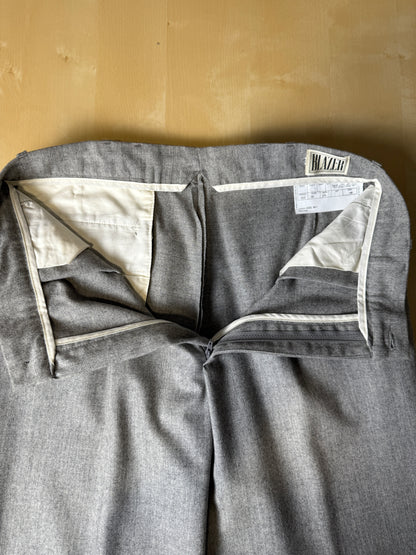 Pantaloni flanella grigio chiaro anni ‘80 (NOS) - tg. 48