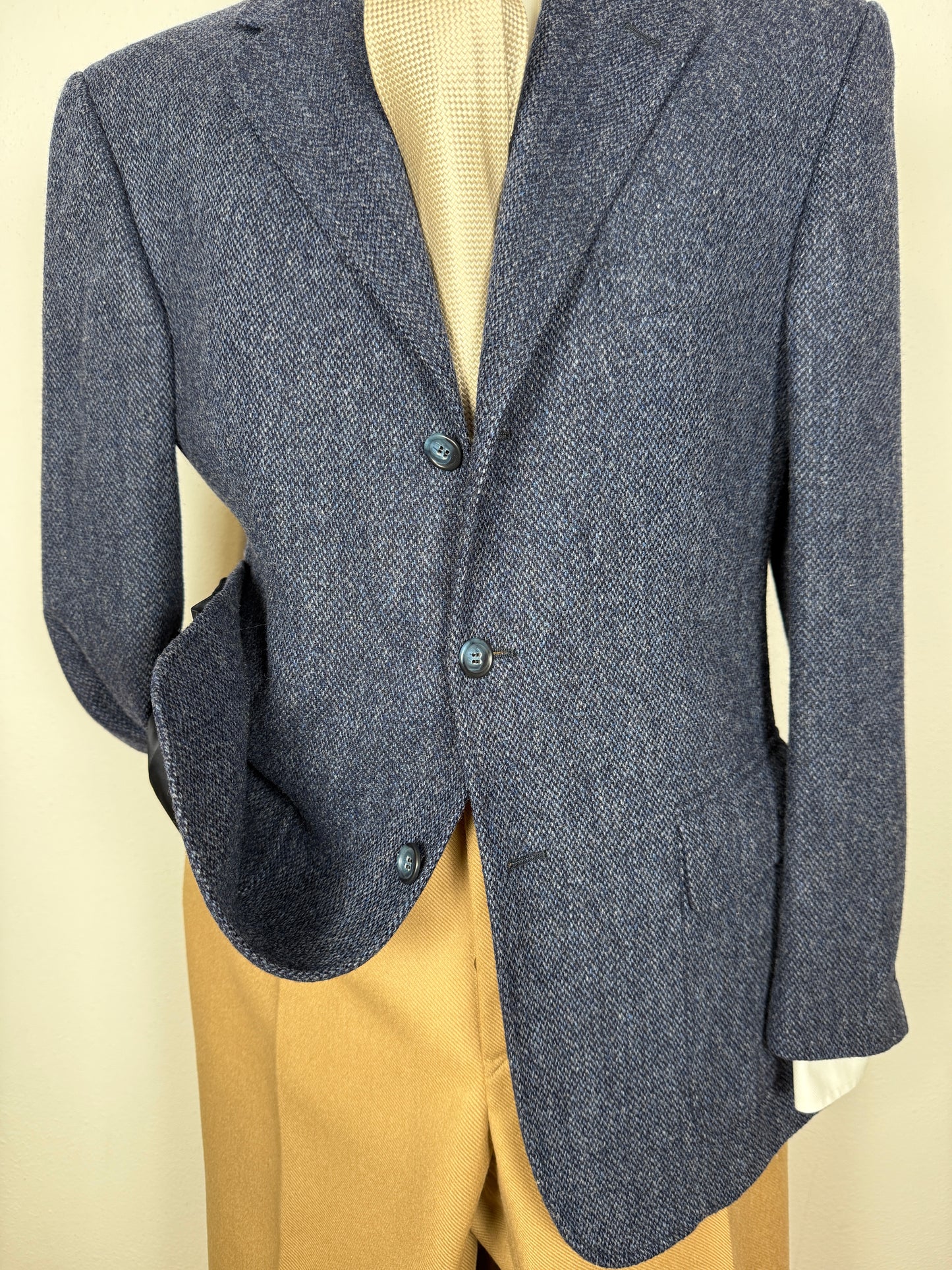 Giacca anni ‘90 in tweed blu - tg. 50