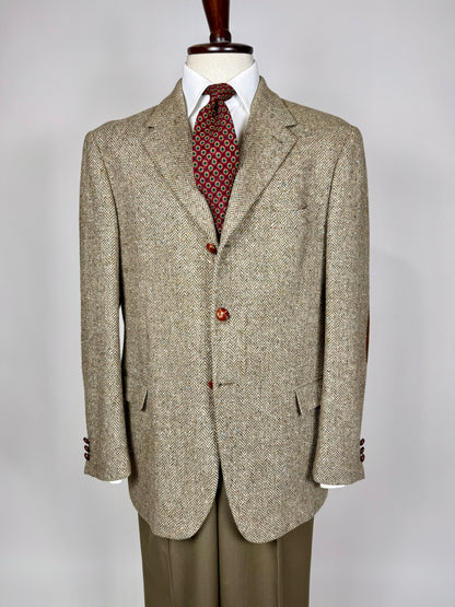 Giacca anni '90 donegal tweed salvia - tg. 52