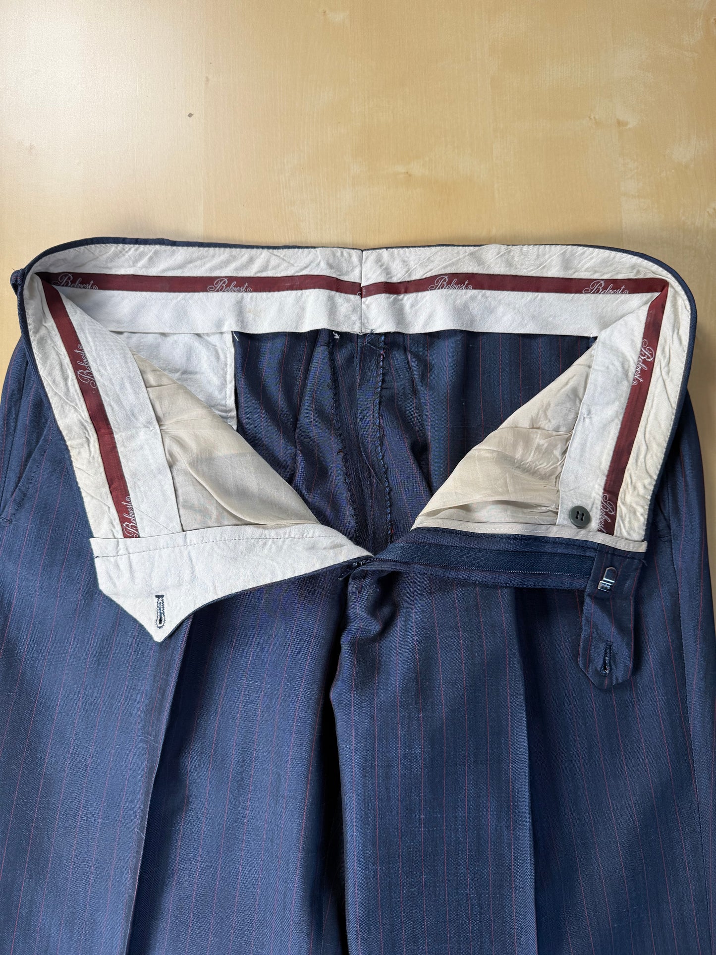Completo doppiopetto Belvest pura seta shantung anni '70/'80 - tg. 46/48