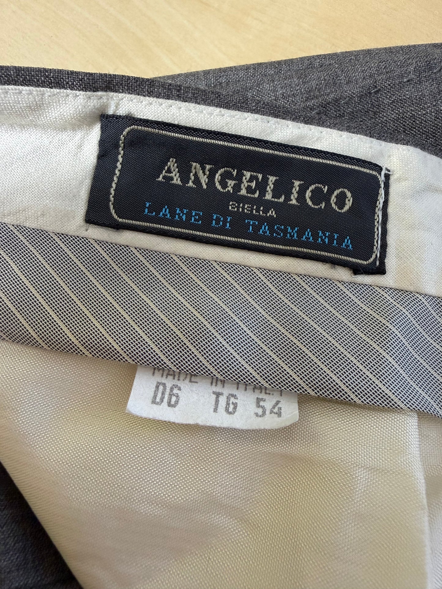 Pantaloni fresco lana grigio medio anni '80 - tg. 52/54
