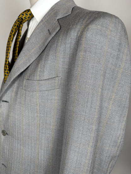 Giacca Isaia seta e lana herringbone - tg. 52