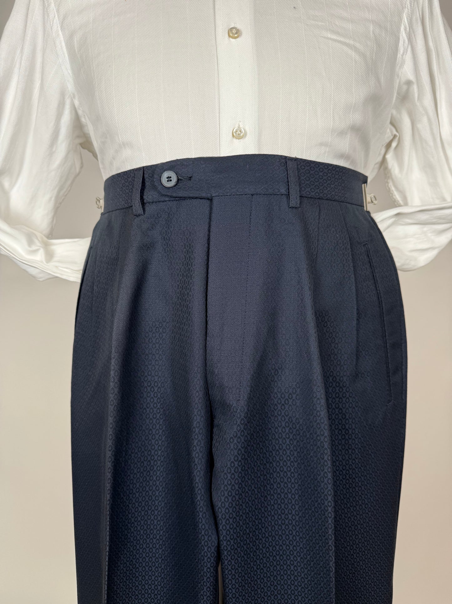 Pantaloni cotone fantasia jacquard anni '80 (NOS) - tg. 44/46