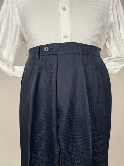 Pantaloni cotone fantasia jacquard anni '80 (NOS) - tg. 44/46