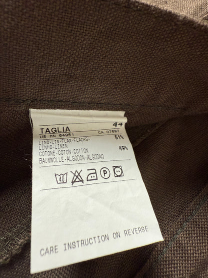 Pantalone svasato Benetton primi anni 2000 cotone e lino (nuovo) - tg. 44