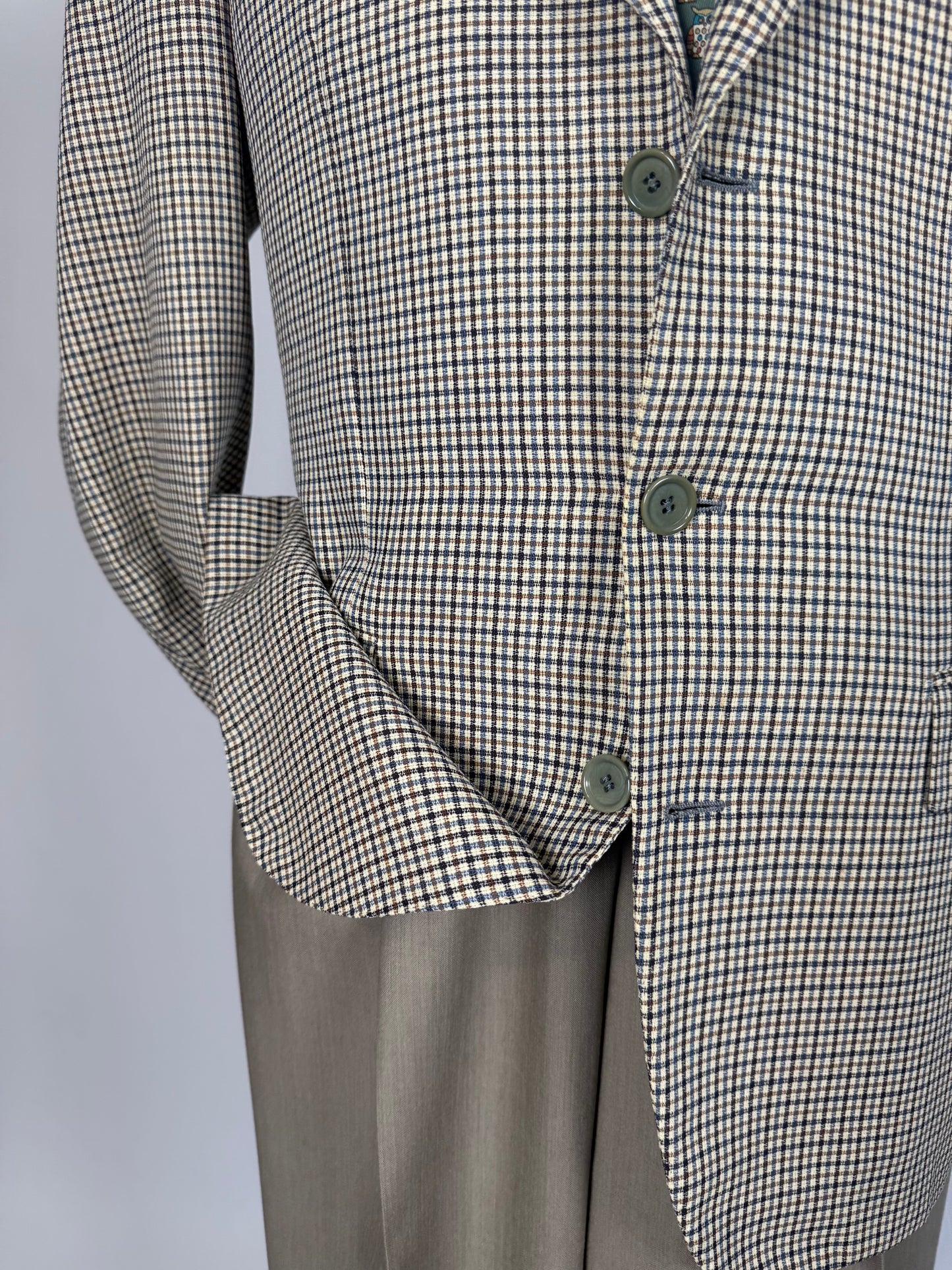 Giacca estiva Pierre Cardin anni '90 super twist quadretti - tg. 50