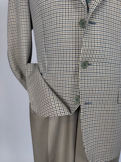 Giacca estiva Pierre Cardin anni '90 super twist quadretti - tg. 50