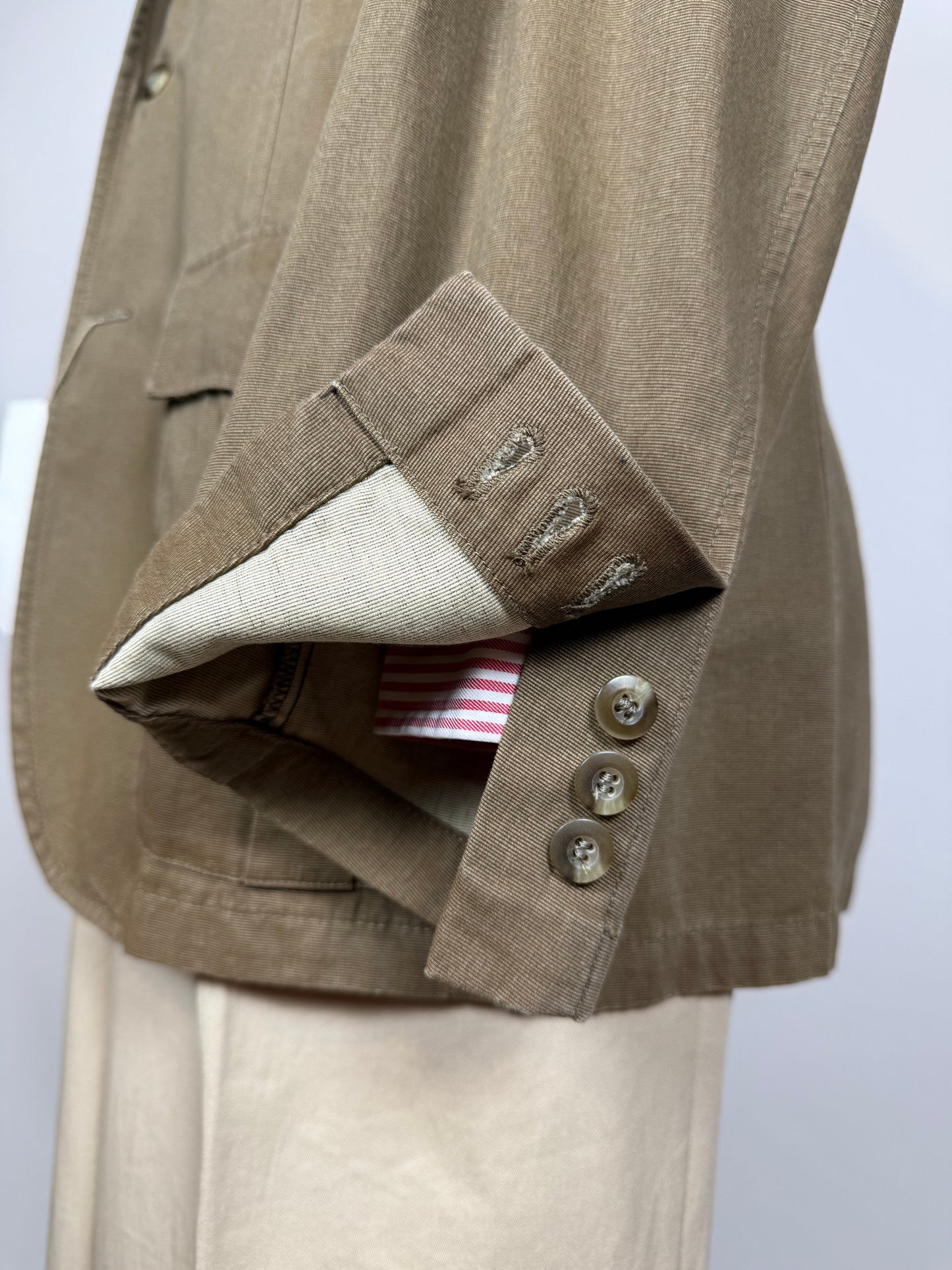 Giacca stile militare/sahariana in tela di cotone (nuova) - tg. 54