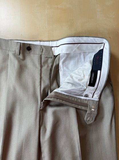 Pantaloni fresco lana verde salvia - tg. 50/52