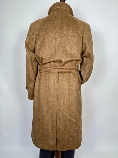 Cappotto raglan anni ‘70/‘80 marrone spigato - tg. 44-48