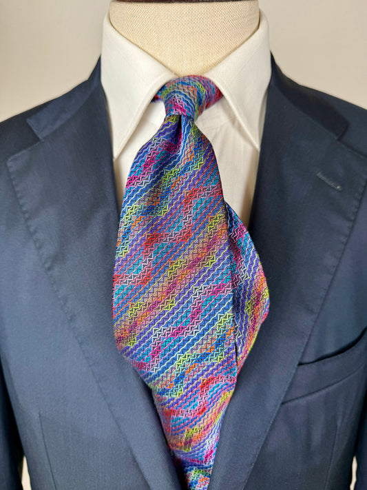 Cravatta Missoni zigzag multicolore jacquard