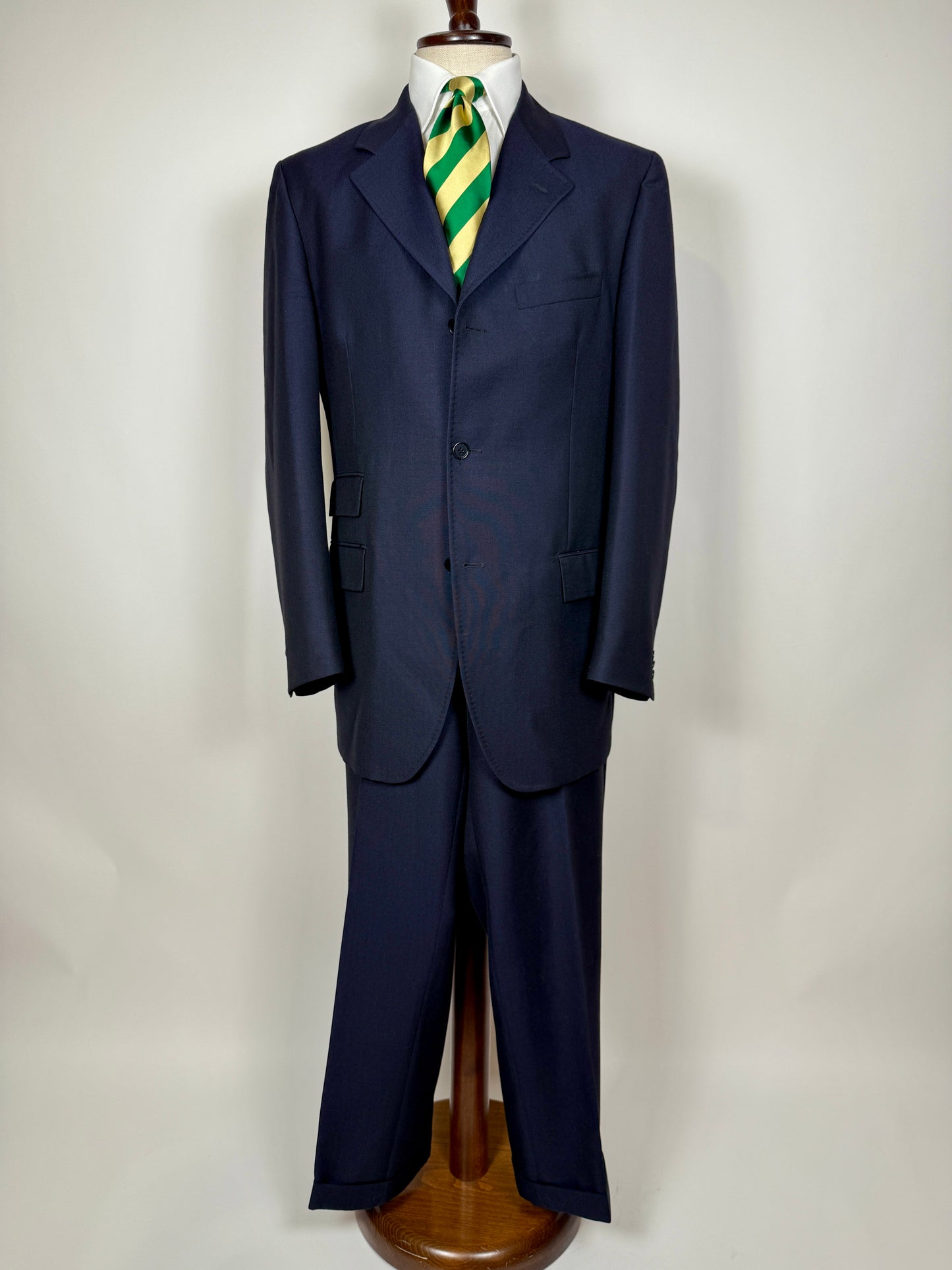 Completo blu tessuto Ermenegildo Zegna lana e mohair - tg. 56