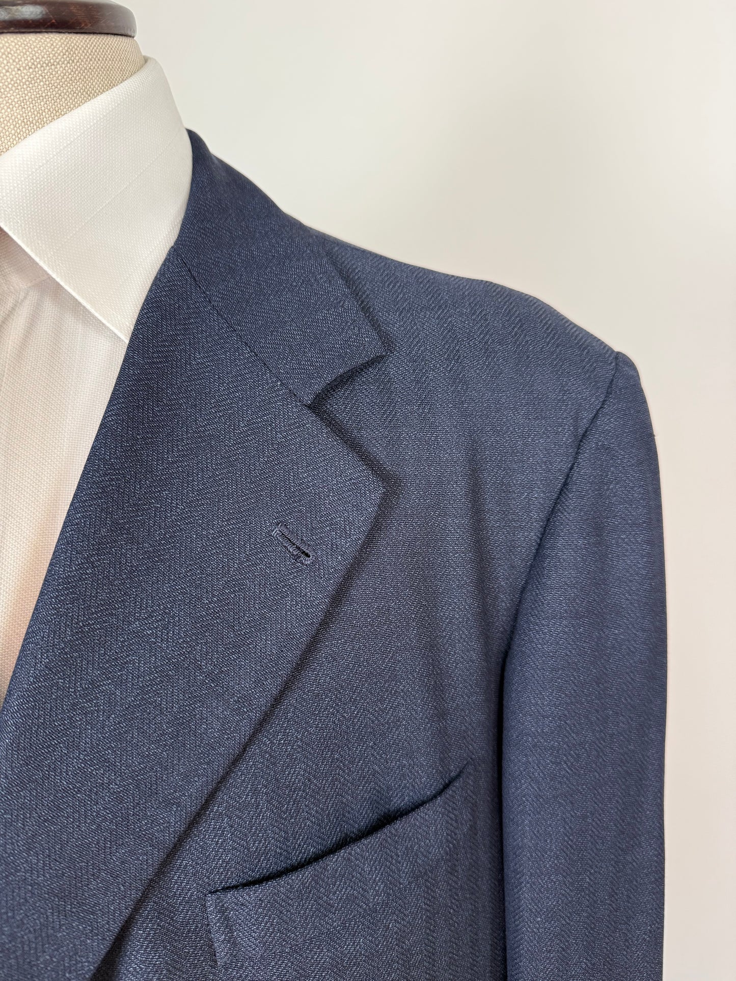 Giacca sartoriale tess. Zegna Australian fresco lana spigato - tg. 62