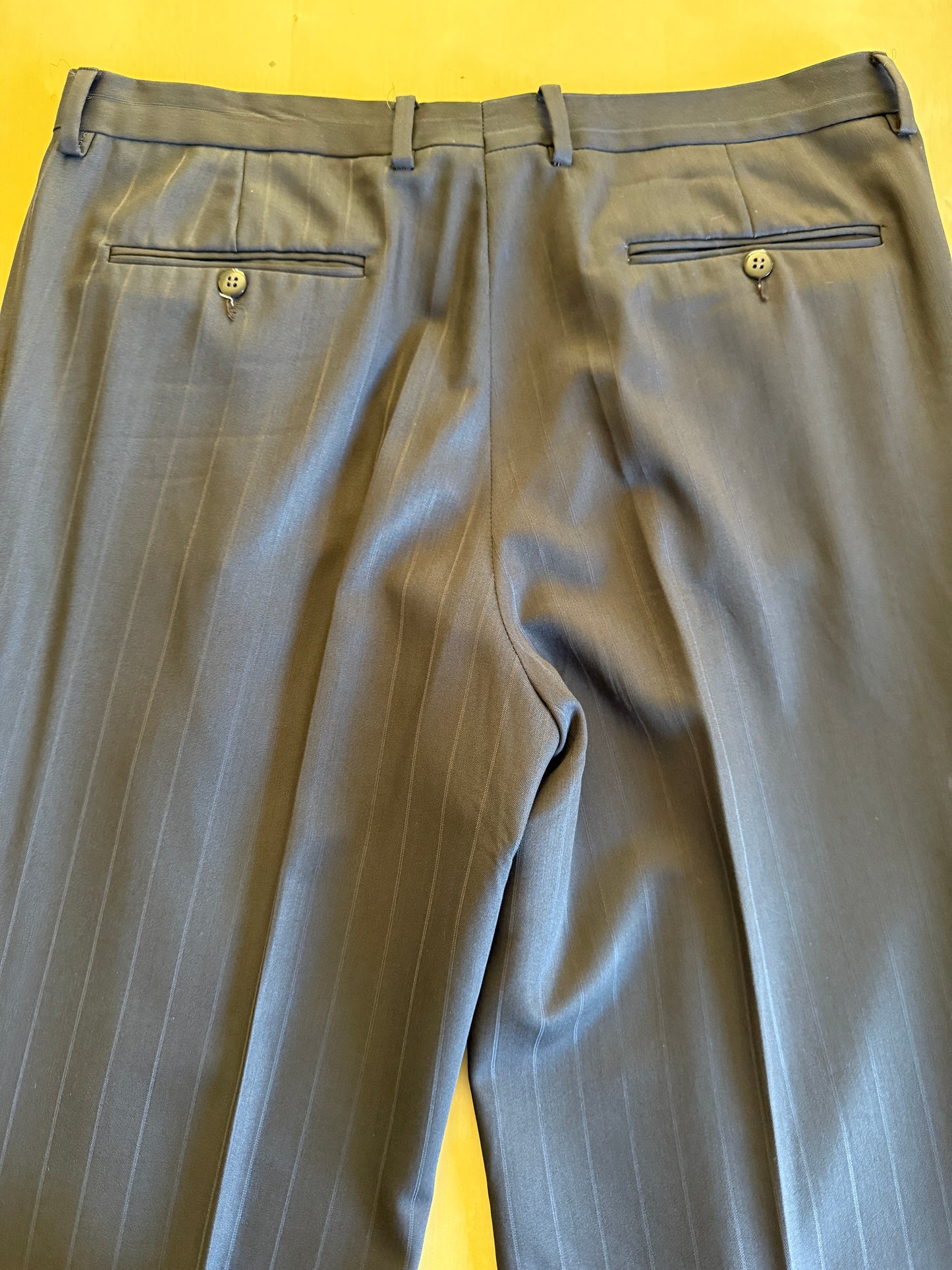 Completo doppiopetto gessato anni ‘80 marrone cacao - tg. 52