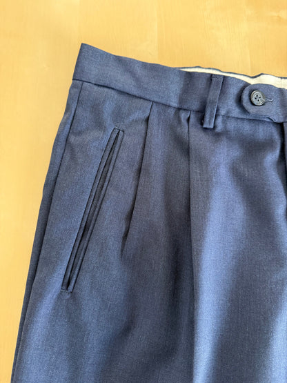 Pantaloni fresco lana blu anni '80 - tg. 48/50