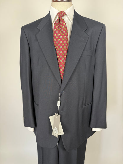 Completo fresco lana blu anni '80/'90 NOS - tg. 54 drop 3-4