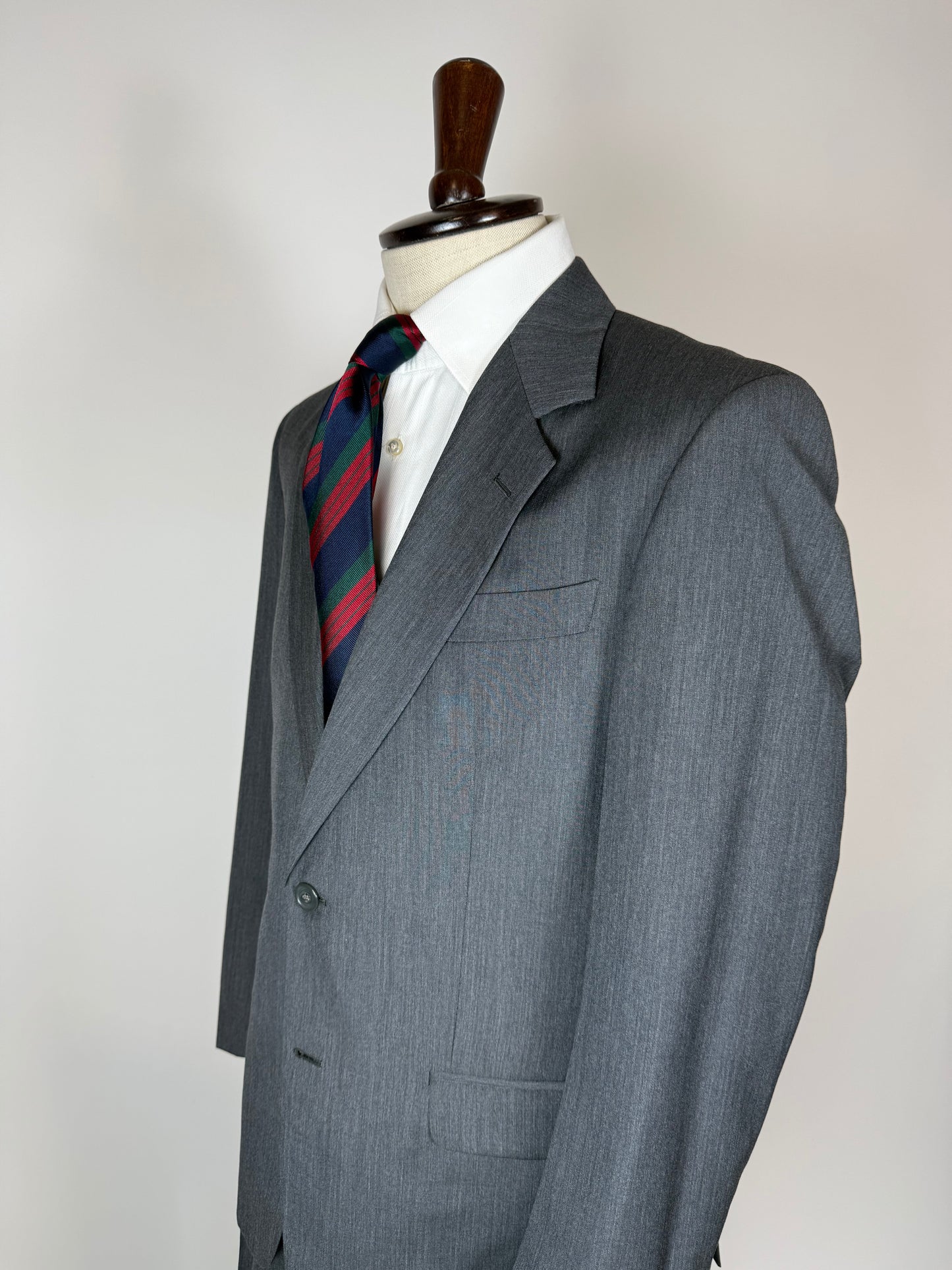 Completo anni '80 fresco lana grigio - tg. 46