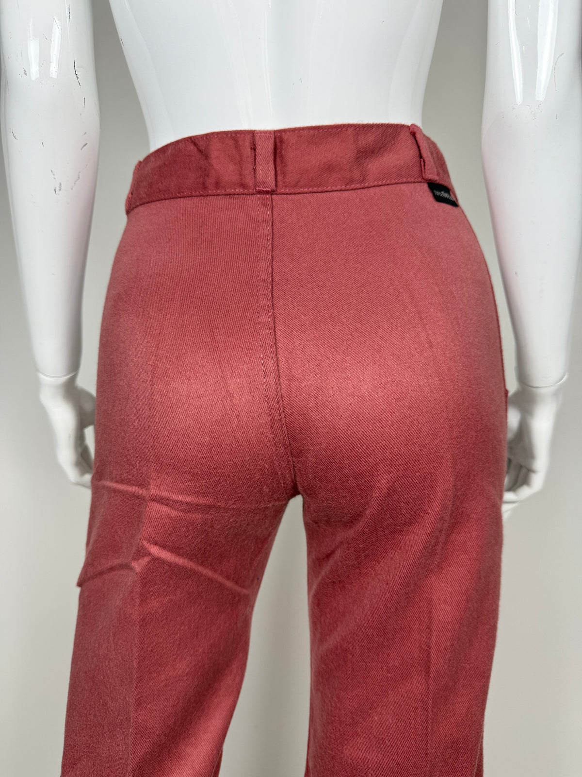 Jeans Rifle anni '70 rosa corallo a zampa (NOS) - tg. 36/38 (XXS)