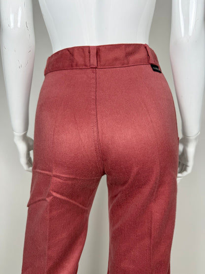 Jeans Rifle anni '70 rosa corallo a zampa (NOS) - tg. 36/38 (XXS)