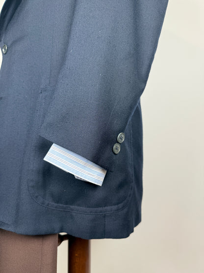 Giacca blu anni ‘70 in pura seta - tg. 46/48