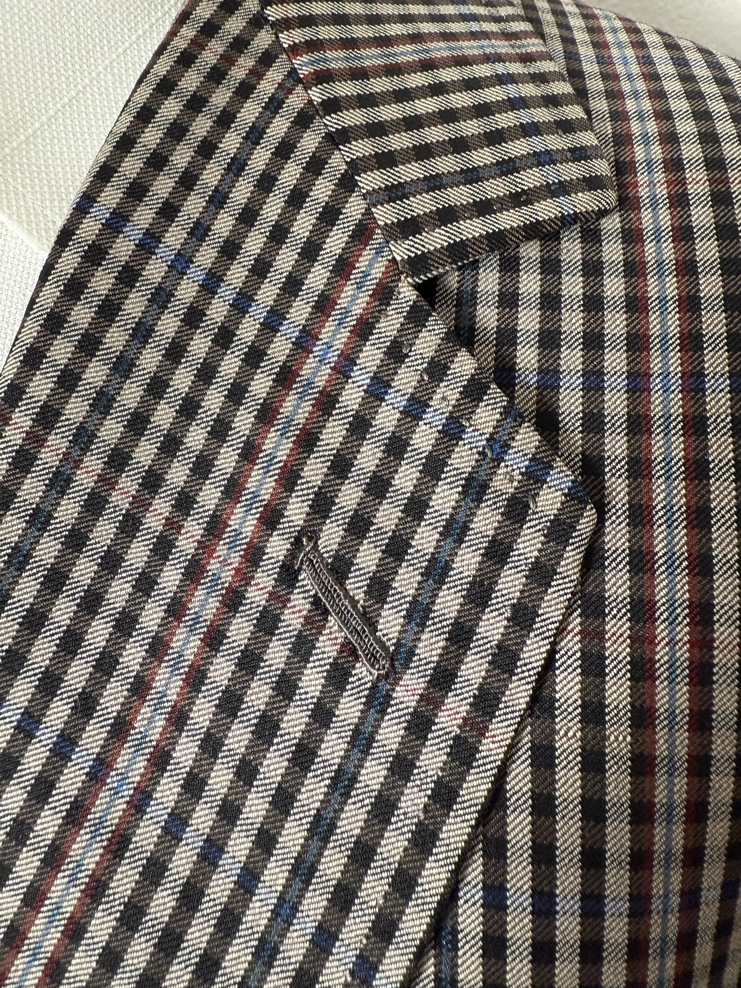 Giacca sartoriale in flanella pettinata check - tg. 50/52