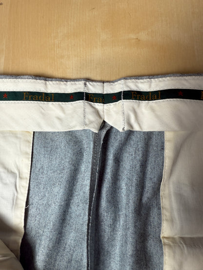 Pantaloni anni ‘80 flanella grigio chiaro (NOS) - tg. 48