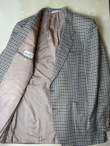 Giacca anni ‘80 in tessuto scozzese lana e cashmere pied-de-poule - tg. 48/50