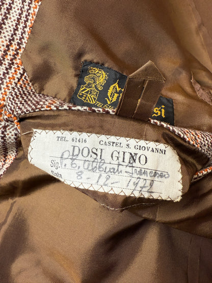 Giacca sartoriale anni ‘70 tweed principe di Galles - tg. 48 corta