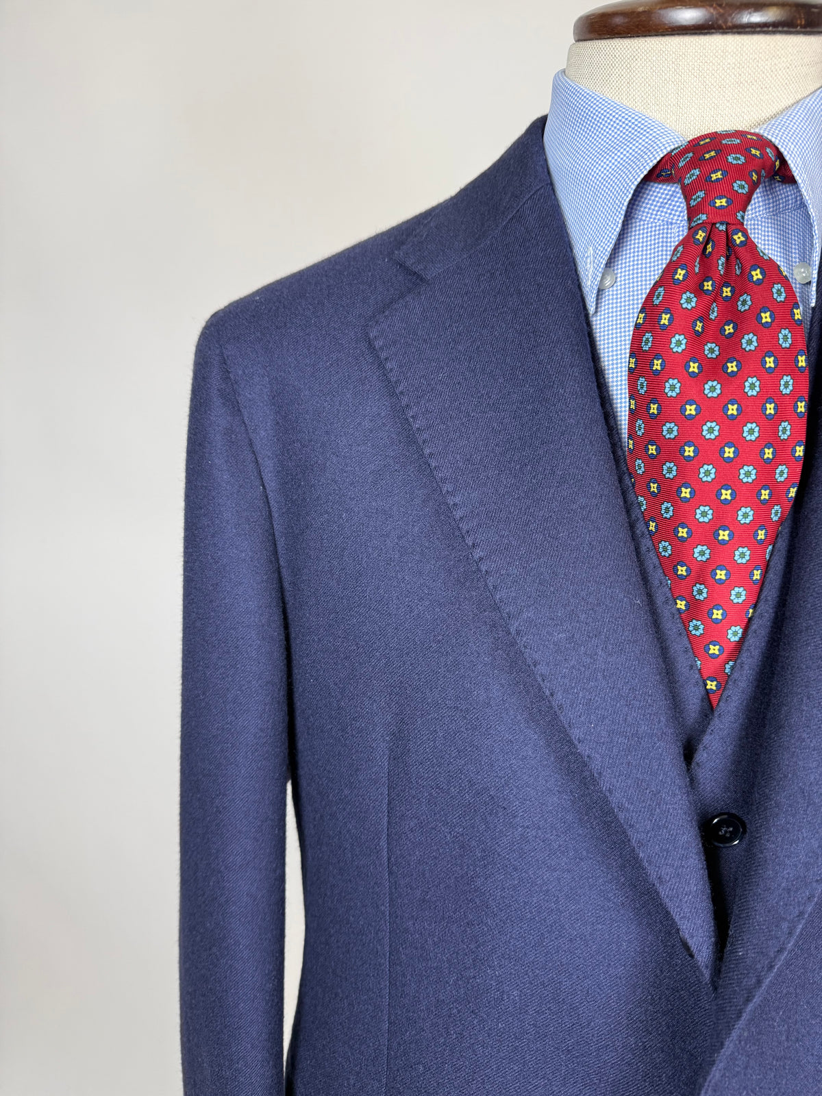 Giacca + panciotto De Paz flanella blu - tg. 54/56