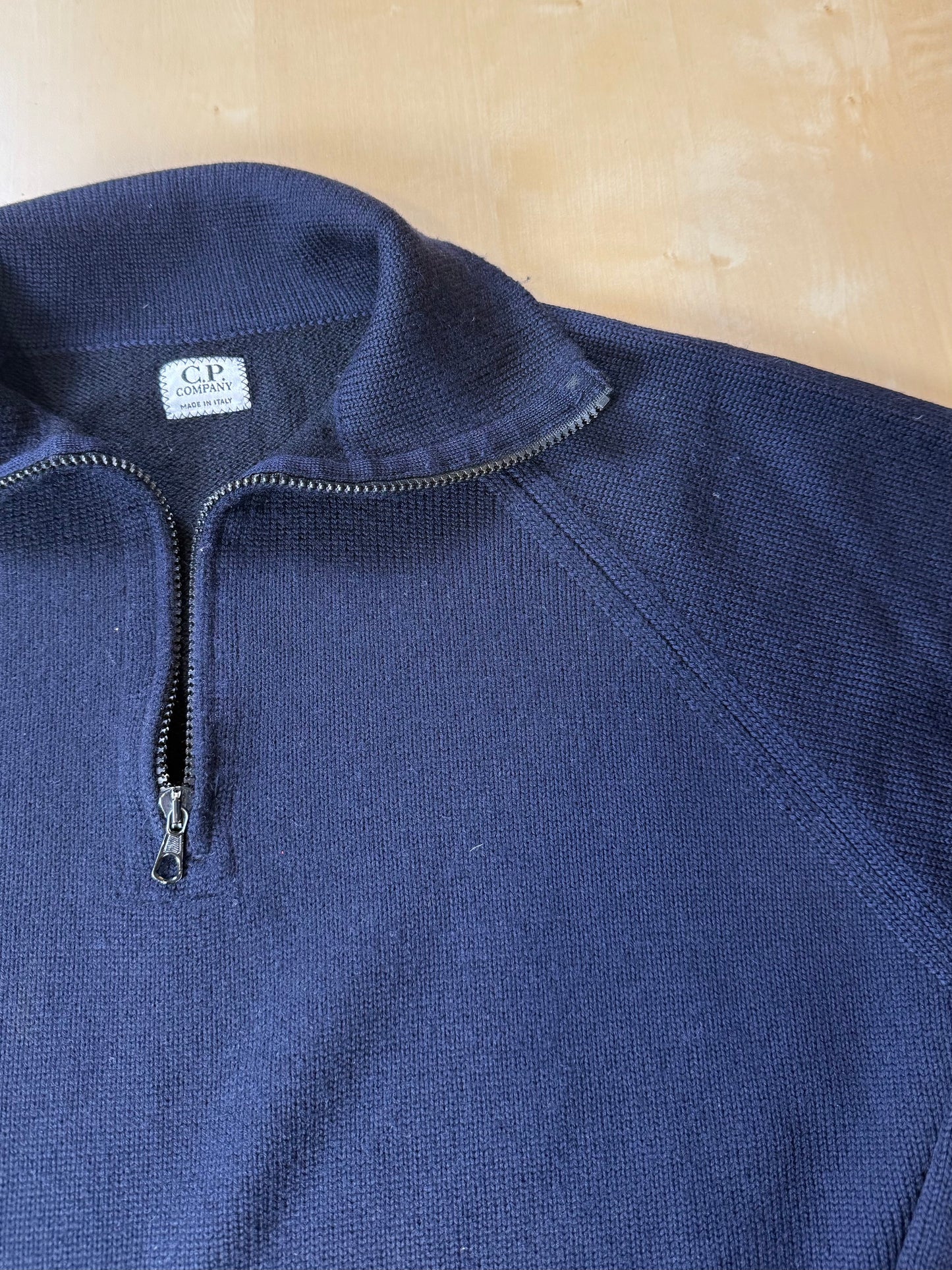 Maglione zip 3/4 CP Company in pura lana - XL