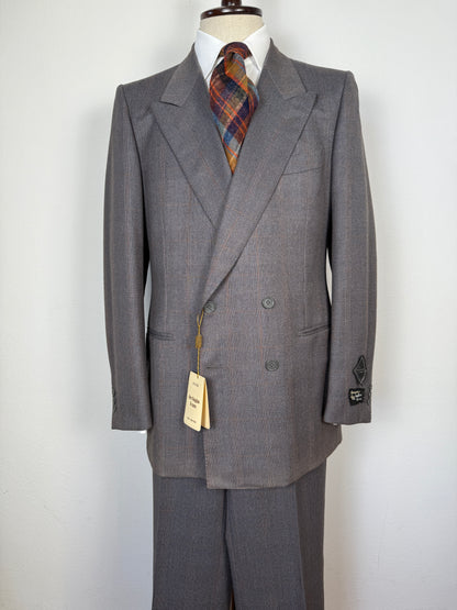 Completo doppiopetto anni ‘70/‘80 flanella principe di Galles (NOS) - tg. 48