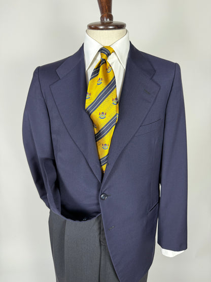 Giacca anni '60/'70 lana-terital blu - tg. 50/52